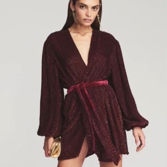 NWT Retrofete Gabriele sequinned rob dress Size XS - Picture 2 of 13